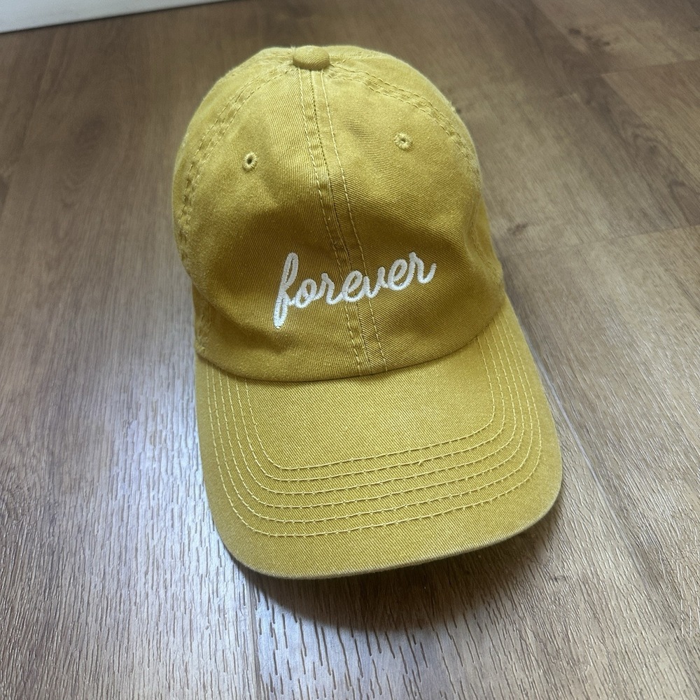 Mustard Yellow "Forever" Adjustable Ball Cap